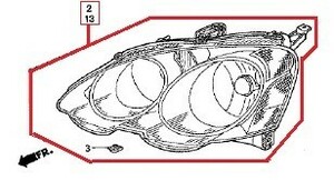 即決！ 新品 ホンダ インテグラ TYPE R / IS DC5 前期型(HID) 純正ヘッドライト 左右セット １台分 