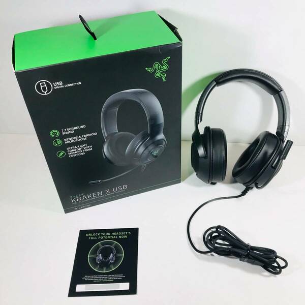 Razer KRAKEN X USB BLACKゲーミングヘッドセット