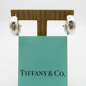 [ free shipping ] beautiful goods Tiffany&Co. Vintage Tiffany hoop silver earrings SV925 XZ15