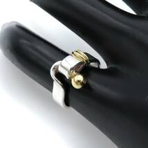 【送料無料】 美品 Tiffany&Co. ティファニー フック ＆ アイ コンビ リング 6.5号 指輪 SV925 750 K18 イエローゴールド シルバー SH36_画像4