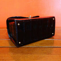 ★50s「Bellstone」Vintage black crocodile handbag_画像6