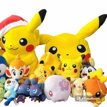 1000円〜 ポケットモンスター ポケモン ぬいぐるみ 大量 セット まとめ 27体 Pokmon ピカチュウ カイリュウ 他 現状品 _画像2