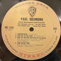●即決LP Paul Desmond / First Place Again ws1356 j37599 米オリジナル。金Stereo Pat刻印 JIM HALL_画像2