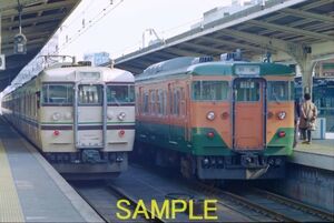 ☆90～00年代鉄道10jpgCD[113系800番台福知山車と並び(大阪駅、福知山線篠山口付近)]☆