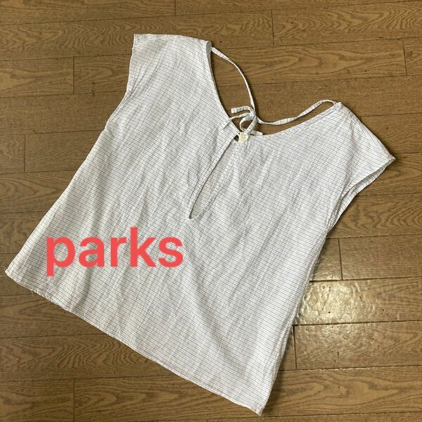 parks 綿68麻32トップス　フリー