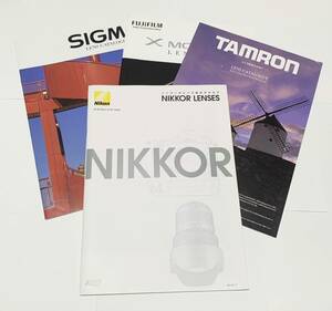 カメラレンズカタログ　4冊　Nikon TAMRON SIGMA FUJIFILM