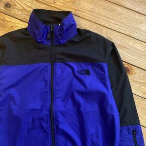 USA古着 THE NORTH FACE ザノースフェイス ポリジャケット メンズ Lサイズ バイオレット 薄手　アウトドア カジュアル アメリカ仕入 J2613