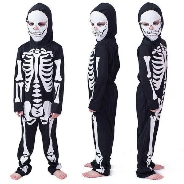 コスプレ ハロウィン 骸骨 ドクロ ブラック セットアップ 男女兼用 衣装
