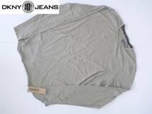 新品 DKNY JEANS　ダナキャラン ジーンズ ★カーキベージュ　長袖　Tシャツ　M_画像1