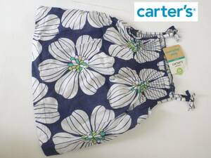 新品 carter's カーターズ ★　紺×白×花柄　シャツ　シャツ生地で涼しそう　トップス　4ｔ…身長100～110㎝相当