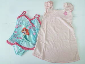  новый товар Disney Ariel * розовый One-piece купальный костюм полотенце земля One-piece 3t... рост 100. соответствует 