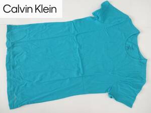 新品 Calvin Klein｜カルバンクライン★ターコイズブルー　半袖　Tシャツ　カットソー　S