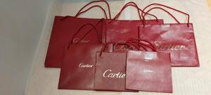 1円～ 6枚セット Cartier ショップ袋 カルティエ カルチェ ショッパー 紙袋 48891a