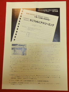57415『カリフォルニア・ドリーミング』チラシ　デニス・クリストファー　グリニス・オコナー　シーモア・カッセル