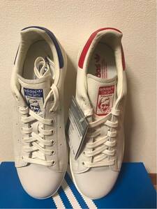 新品 オリジナル カスタム adidasアディダス スタンスミス 28cm / 赤 青/レッド ブルー スニーカー バカ履き stan smith/b37898 b37899