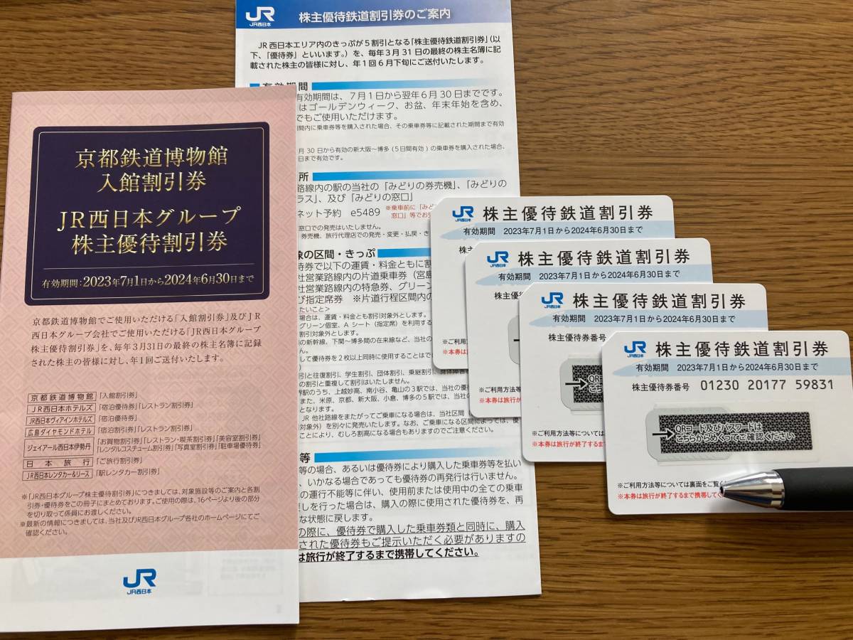 ヤフオク! -「jr西日本 株主優待 4枚」の落札相場・落札価格
