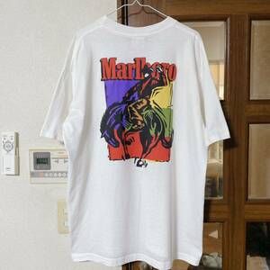 90s マルボロ marlboro Tシャツ カウボーイ アート USA製 XL プリントTシャツ プロモ 企業物