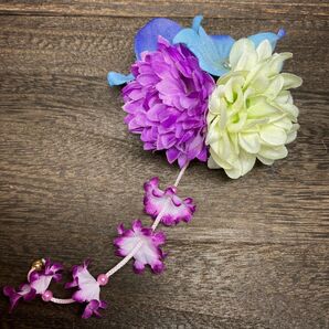 お花の髪飾り 和装髪飾り ヘアアクセサリー 浴衣 着物 卒業式 ハンドメイド 袴　浴衣髪飾り　夏祭り　ブローチピン