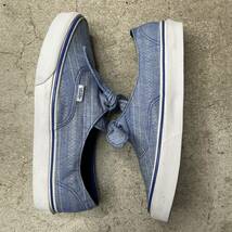 送料無料☆VANS☆バンズ☆AUTHENTIC KNOTTED☆オーセンティック リボン☆ローカットスニーカー☆総柄☆サックス☆26.5cm☆G23_画像4