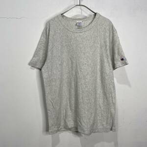 送料無料☆Champion☆チャンピオン☆リバースウィーブTシャツ☆無地☆前V☆半袖☆杢グレー☆XL☆G23