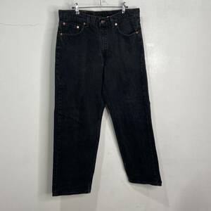 送料無料☆90s☆USA製Levi's☆565☆ルーズフィットブラックデニムパンツ☆W34