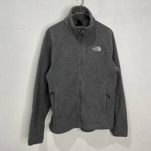 送料無料☆THE NORTH FACE☆ノースフェイス☆フルジップフリースジャケット☆ワンポイントロゴ☆グレー☆S☆G23