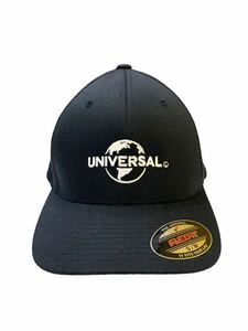 レア 未使用品 90's 00's Universal Logo Cap ユニバーサル Universal Pictures movie キャップ帽子 映画 音楽 アメリカ FLEXFIT BLACK