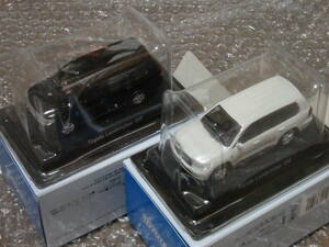 京商 KYOSHO 1/64 トヨタ ミニカーコレクション2 ランドクルーザー 200 白&黒 2種セット ブリスター未開封品 カード付