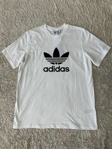 アディダス オリジナルス adidas Ｔシャツ 半袖 ホワイト 白色 丸首 ロゴ プリント メンズ 　O