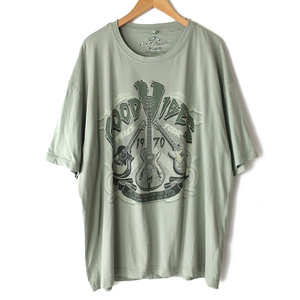 GOOD VIBES 1970 PEACE TOUR オリジナルTシャツ Out Of Bounds モスグリーン(XXL)