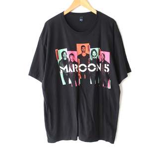US輸入 メキシコ製 MAROON 5 マルーンファイブ Tシャツ tultex pre-shrunk　ブラック(XL)