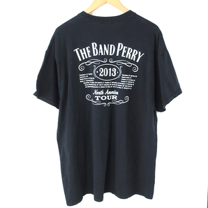 US輸入 THE BAND PERRY USツアー2013 Tシャツ ジャックダニエル 3Dプリント 黒(XL)の画像2