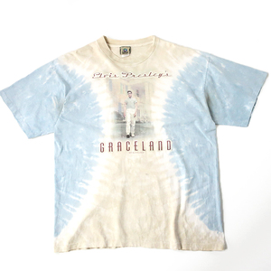 90s USA製 ELVIS PRESLEY エルヴィスプレスリー Tシャツ LIQUID BLUE シングルステッチ (XL) リキッドブルー