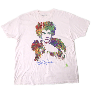 US輸入メキシコ製 JIMI HENDRIX ジミヘン Tシャツ レインボー LIQUID BLUE 2XL ロックT/音楽系