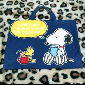 スヌーピー のトートバッグ☆ SNOOPYネイビー