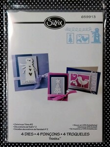 新品☆SIZZIX 659913 薄型ダイ クリスマスカード 雪だるま スノーマン クリスマスツリー