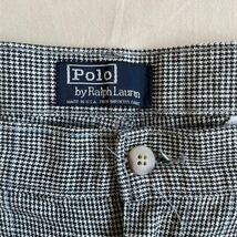 90s USA製 Ralph Lauren 2タック コットン トラウザーズ W31 チェック ビンテージ チノ パンツ ラルフローレン POLO 80s_画像3