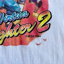 90s Virtua Fighter 2 Tシャツ SEGA コピーライト1994 ビンテージ セガ バーチャファイター ゲーム アドバタイジング_画像4