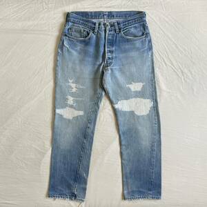 80s Levi’s 501 赤耳 W32 デニムパンツ USA製 ビンテージ リペア ダメージ リーバイス 66 70s 90s