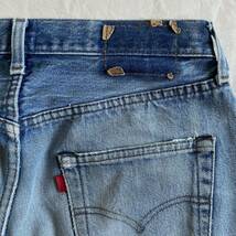 80s Levi’s 501 赤耳 W32 デニムパンツ USA製 ビンテージ リペア ダメージ リーバイス 66 70s 90s_画像8