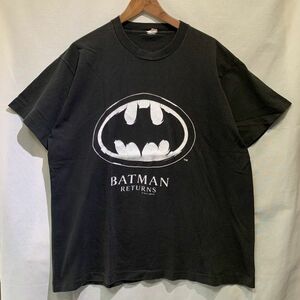 90s BATMAN RETURNS 映画 Tシャツ USA製 XL ヴィンテージ DC COMICS ムービー アメコミ ヴィランズ バットマン 80s