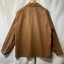 希少! 70s PENDLETON 無地 オープンカラーシャツ L ウール100% USA製 ヴィンテージ ペンドルトン 50s 60s_画像3