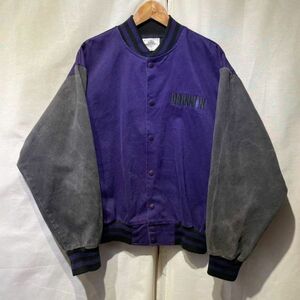 希少! 90s DARKMAN ムービー USA製 スタジャン 綿100 ビンテージ UNIVERSAL ジャケット ツートン キャラ アメコミ Tシャツ 80s