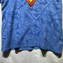 90s SUPER MAN 総柄 Tシャツ USA製 anvil ビンテージ DC COMICS アメコミ ムービー 映画 スーバーマン_画像6