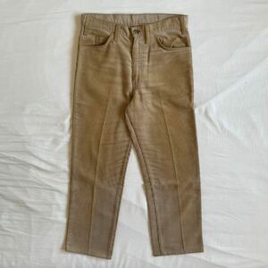 60s 70s Levi’s スタプレ BIGE コーデュロイパンツ USA製 TALON 均等V キャメルブラウン ビンテージ BIG E リーバイス 501 519