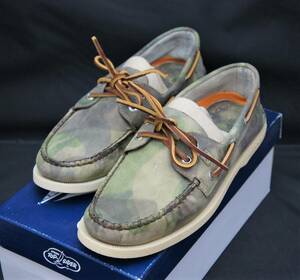 SALE【新品】US9.5 27.5cm SPERRY TOP-SIDER スペリー トップサイダー A/O 2-EYE CAMO LEATHER オーセンティックオリジナル カモ レザー 4