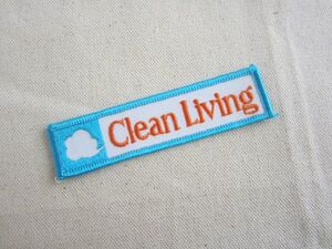 ビンテージ Clean Living クリーン リビング 清掃 企業 ワッペン/パッチ USA 古着 アメカジ カスタム キャップ ワークシャツ ① 532