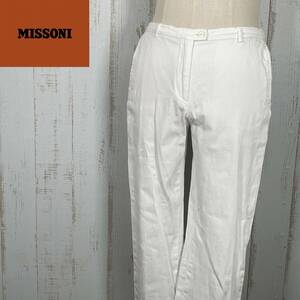 【良品】MISSONI ミッソーニ パンツ カジュアル オレンジタグ 白