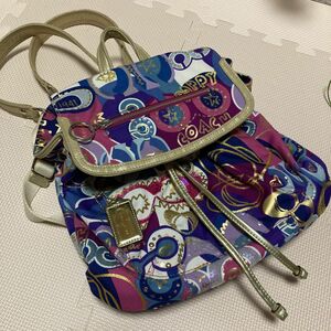 COACH コーチ リュック 総柄 マルチカラー バックパック No.D1169ー17912