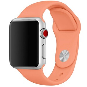 【本体サイズ42・44mm用】【24-オレンジピンク】Apple Watch シリコン スポーツバンド アップルウォッチ【Series1.2.3.4.5.6.SE対応】